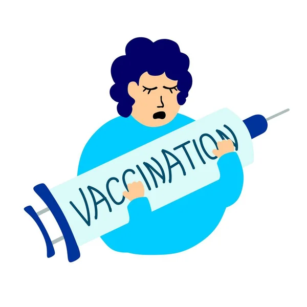 Illustrazione Della Vaccinazione Sul Tema Della Pandemia Della Prevenzione Dell — Vettoriale Stock