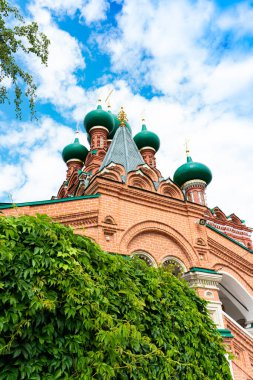 Rusya Moskova 24 Temmuz 2021 Ostankino Park Kutsal Üçlü Kilisesi