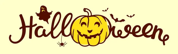 Halloween Une Affiche Pour Célébration Halloween Avec Des Fantômes Des — Image vectorielle