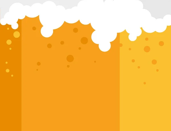 Bier Hintergrund Bier Und Schaum Flachen Stil Ein Leerer Raum — Stockvektor