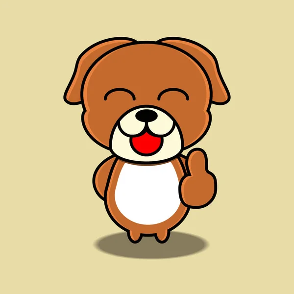 Lindo Bebé Perro Conjunto Carácter — Vector de stock