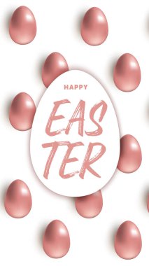 Paskalya bayrağınız kutlu olsun. Baskı grafikli moda Paskalya tasarımı, etkin arkaplanda renkli paskalya yumurtaları. Modern minimal stil. Yatay poster, tebrik kartı, web sitesi başlığı.