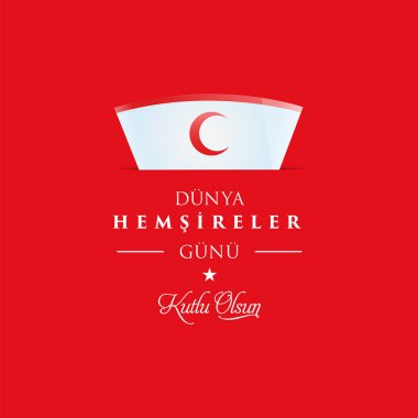 12 Mayıs Uluslararası Hemşire Günü için tasarlanmış gerçekçi kırmızı kalp ve stetoskop. Hemşireler günü için el yazısı mesajı. Teşekkürler doktor ve hemşireler. (Dnya hemireler gn kutlu olsun, 12-18 Mays Hemireler haftas kutlu olsun)