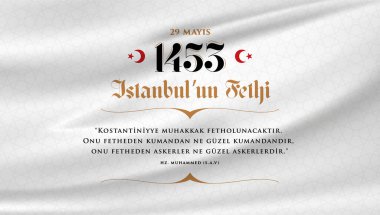29 Mays 1453 istanbul 'un Fethi Kutlu Olsun, Çeviri: 29 Mayıs İstanbul' un Mutlu Fethi. 1453 'te Konstantinopolis' in düşüşü. Fatih Sultan Mehmed (Fatih Sultan Mehmed))