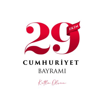 29 ekim Cumhuriyet Bayrami kutlu olsun, Cumhuriyet Günü Türkiye. Tercümesi: 29 Ekim Türkiye Cumhuriyeti Günü için yaratıcı tasarım, mutlu tatiller. Vektör illüstrasyonu
