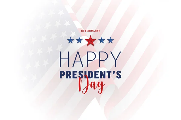 Happy Presidents Day United States Washington Birthday Federal Holiday America — Stock Vector