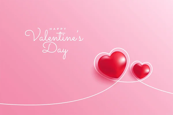 Minimale Linie Herz Für Valentinstag Konzept Hintergrund Vektor Liebessymbole Herzform — Stockvektor