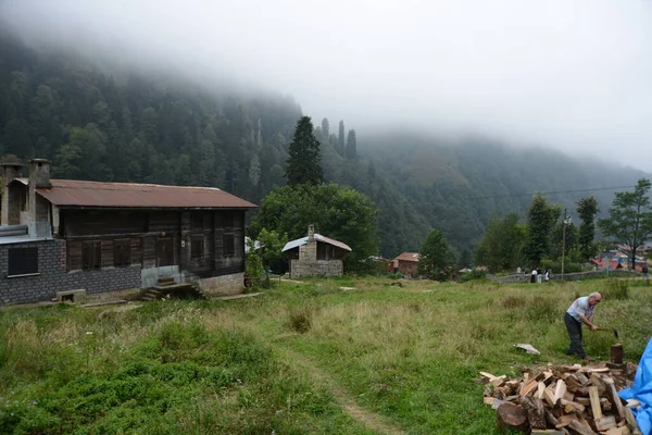 Rize Turkey August 2018 Allmän Landskapsbild Berömda Ayder Plateau Camlihemsin — Stockfoto