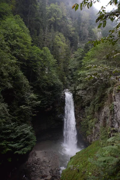 Palovit Waterfall Kakar Mountains National Park One Highest Waterfalls Rize — Stock Photo, Image
