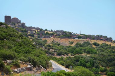 Antik Şehir Tapınağı 'nın Geniş Atletizm Atena, Assos, Çanakkale, Türkiye