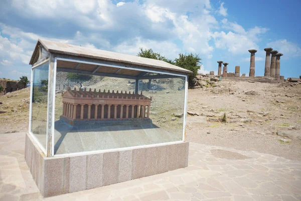 Templo Atenea Ruinas Del Templo Atenea Antigua Ciudad Assos Behramkale — Foto de Stock
