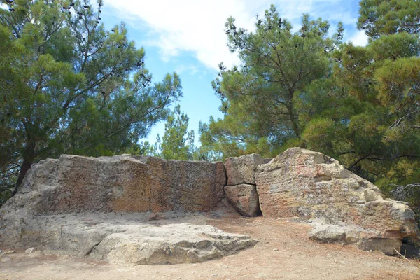 Mar Egeu Vista Zeus Altar Montanha Kazdagi Manhã Primavera Adatepe — Fotografia de Stock