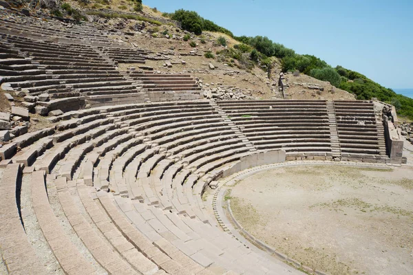 Anfiteatro Antiguo Assos Ruinas Del Anfiteatro Antigua Ciudad Assos Behramkale — Foto de Stock