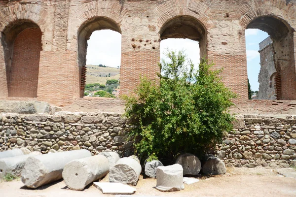 Pergamão Turquia Julho 2018 Basílica Vermelha Também Chamada Salão Vermelho — Fotografia de Stock
