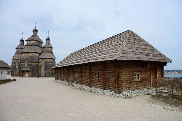 Zaporizhia Ukraine Mart 2019 Ukrayna Daki Zaporozhye Sich Teki Ahşap — Stok fotoğraf