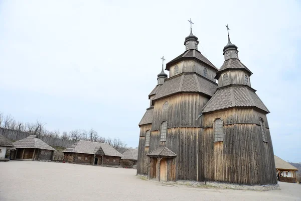 Zaporizhia Ukraine Mart 2019 Ukrayna Daki Zaporozhye Sich Teki Ahşap — Stok fotoğraf