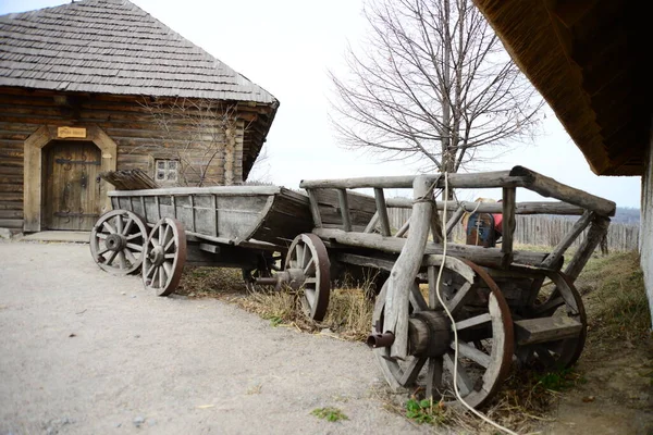 Kozakken Fort Houten Gebouw Zaporozhye Sich Oekraïne Middeleeuwse Kerk Eiland — Stockfoto