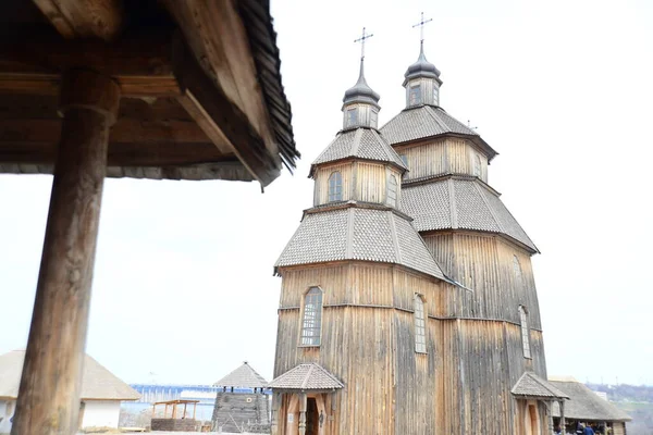 Tipik Bir Kazak Evi Gibi Ukrayna Daki Zaporozhye Sich Teki — Stok fotoğraf