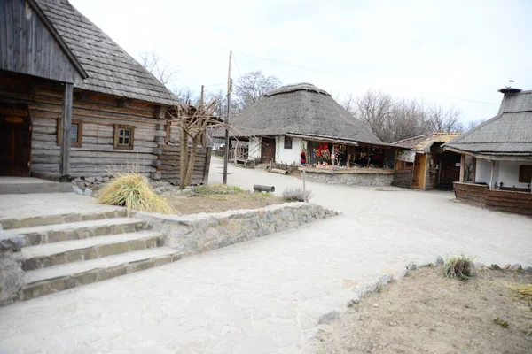 Tipik Bir Kazak Evi Gibi Ukrayna Daki Zaporozhye Sich Teki — Stok fotoğraf