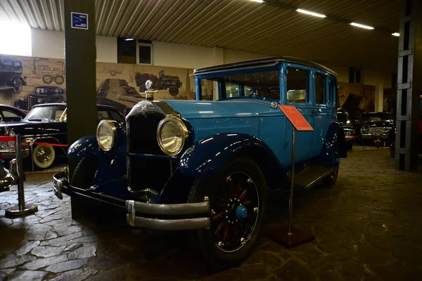 Zaporizhia Ukraine March 2019 Front View Varicolored Cars Museum Soviet — Stock Photo, Image