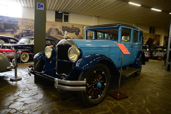 Zaporizhia Ukraine March 2019 Front View Varicolored Cars Museum Soviet — Stock Photo, Image