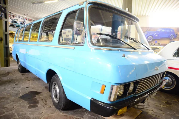 Zaporizhia Ukraine March 2019 Front View Varicolored Cars Museum Soviet — 스톡 사진