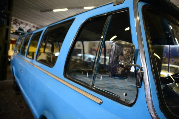 Zaporizhia Ukraine March 2019 Front View Varicolored Cars Museum Soviet — 스톡 사진