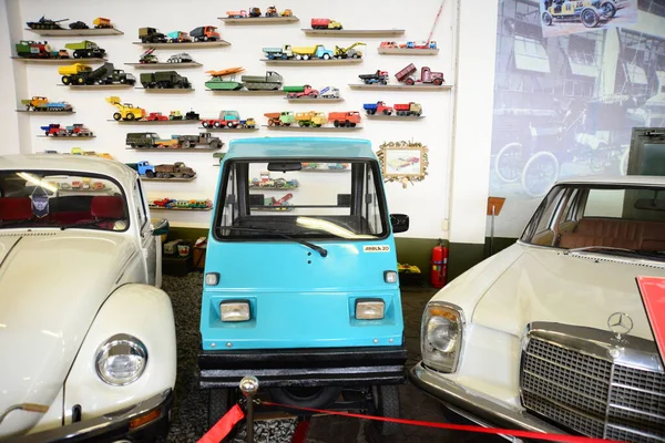 Zaporizhia Ukraine March 2019 Front View Varicolored Cars Museum Soviet — 스톡 사진