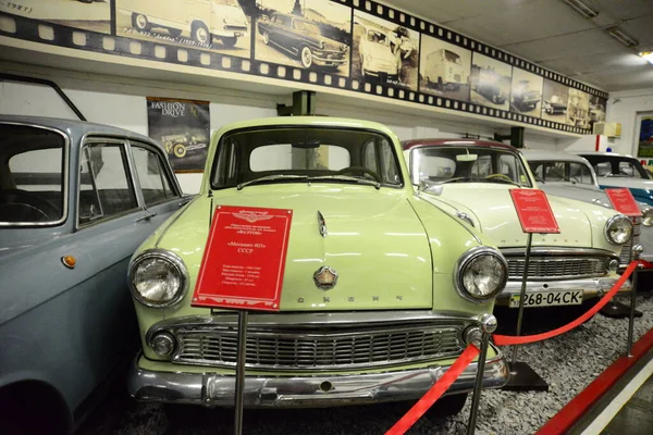 Zaporizhia Ukraine March 2019 Front View Varicolored Cars Museum Soviet — 스톡 사진