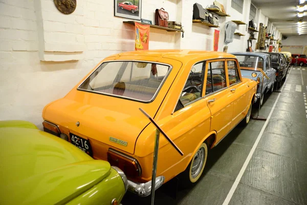 Zaporizhia Ukraine March 2019 Front View Varicolored Cars Museum Soviet — 스톡 사진