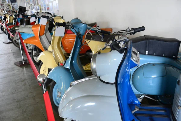 Zaporizhia Ukraine March 2019 Front View Exhibition Colorful Motorbikes Museum — Stock Photo, Image