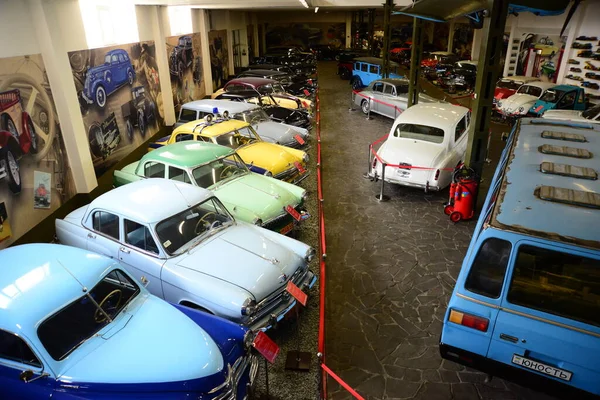 Zaporizhia Ukraine März 2019 Draufsicht Auf Die Bunten Autos Museum — Stockfoto