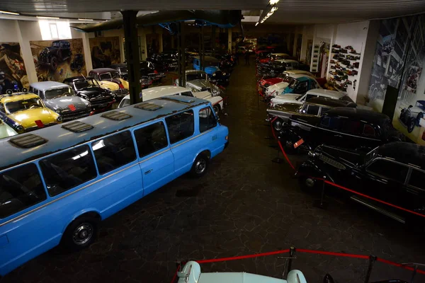 Zaporizhia Ukraine March 2019 Top View Varicolored Cars Museum Soviet — Stock Photo, Image