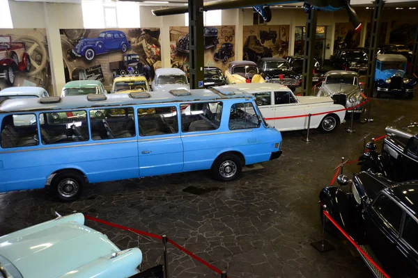 Zaporizhia Ukraine March 2019 Top View Varicolored Cars Museum Soviet — Stock Photo, Image