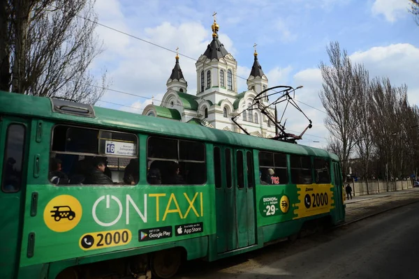 Zaporizhia Ukraine März 2019 Die Kathedrale Des Heiligen Schutzes War — Stockfoto