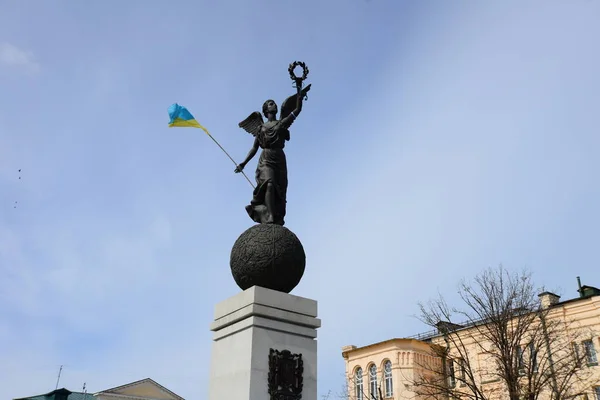 Kharkiv Ucrânia Março 2019 Monumento Independência Chamado Ucrânia Voadora Localizado — Fotografia de Stock