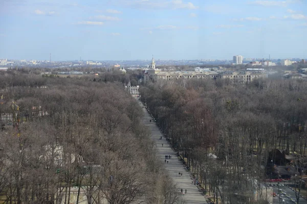 Gorky Central Park Kharkiv Ukraine March 2019 View Ferris Wheel — 图库照片