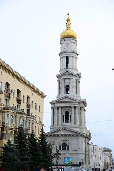 Kharkiv Ucrânia Março 2019 Assunção Dormição Catedral Kharkiv Ucrânia Dia — Fotografia de Stock