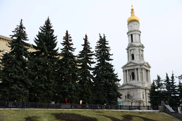 Kharkiv Ucrânia Março 2019 Assunção Dormição Catedral Kharkiv Ucrânia Dia — Fotografia de Stock