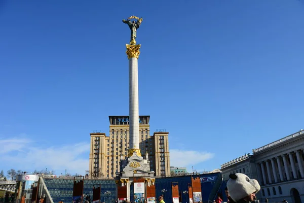 Ukrajna Kijev Április 2019 Függetlenség Tere Maidan Nezalezhnosti Főtér Kijev — Stock Fotó