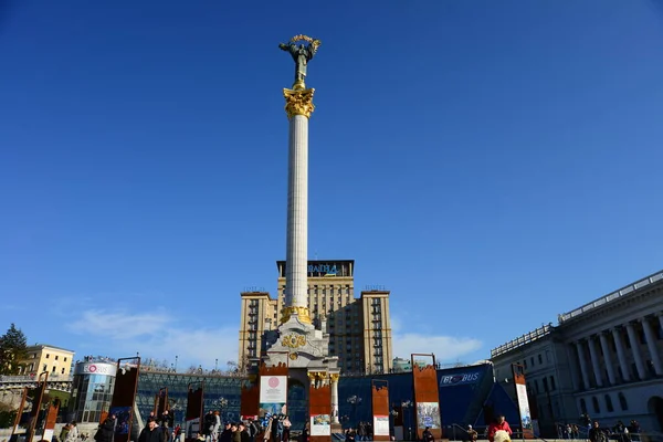 Ucrânia Kiev Abril 2019 Praça Independência Maidan Nezalezhnosti Praça Principal — Fotografia de Stock