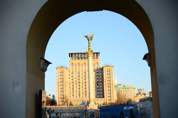 Ucrania Kiev Abril 2019 Kiev Ucrania Vista Plaza Principal Del — Foto de Stock