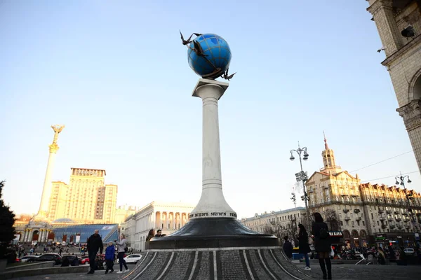Ukrajna Kijev Április 2019 Kijev Ukrajna Kilátás Főtéren Ország Függetlenség — Stock Fotó