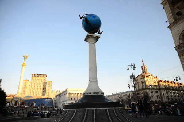 Ukrajna Kijev Április 2019 Kijev Ukrajna Kilátás Főtéren Ország Függetlenség — Stock Fotó