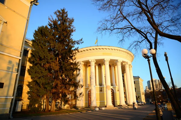 Ucrânia Kiev Abril 2019 Palácio Outubro Centro Internacional Cultura Artes — Fotografia de Stock