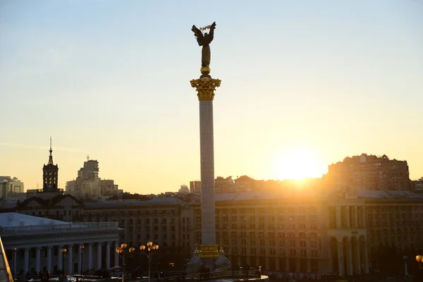 Ukrajna Kijev Április 2019 Függetlenség Tere Maidan Nezalezhnosti Főtér Kijev — Stock Fotó