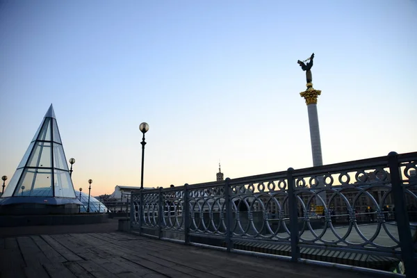 Ucraina Kiev Aprile 2019 Piazza Dell Indipendenza Maidan Nezalezhnosti Piazza — Foto Stock