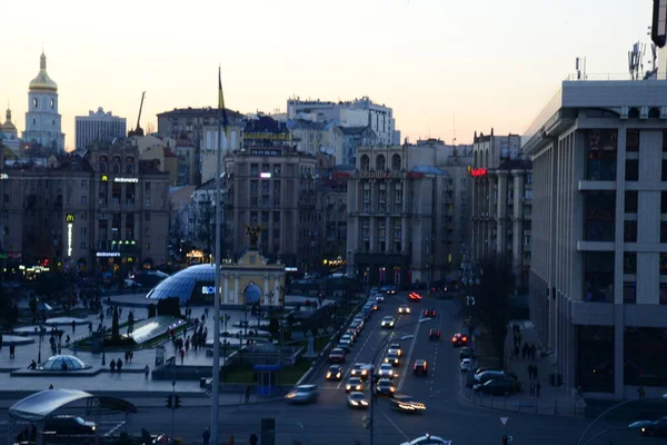 Ukrajina Kiyv Dubna 2019 Pohled Maydana Nezalezhnosti Náměstí Nezávislosti Hlavním — Stock fotografie
