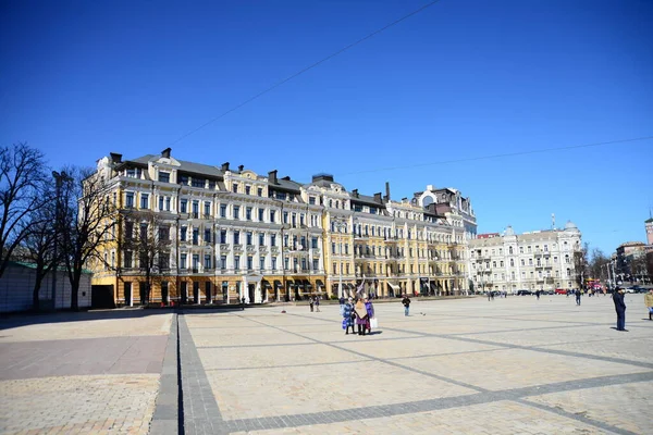 Kyiv Ukraine April 2019 View Sofiivska Square Sophia Cathedral Historical — 图库照片