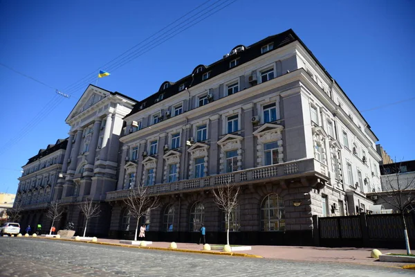 Kyiv Ucrania Abril 2019 Vista Plaza Sofiivska Con Catedral Santa — Foto de Stock